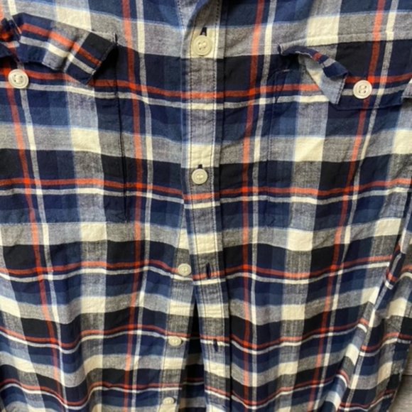 Blue & Red Plaid DOCKERS Mens M Long Sleeve Shirt - Picture 3 of 5